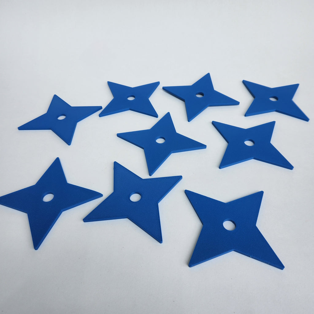 Plastic Jumonji Shuriken (set of 9)